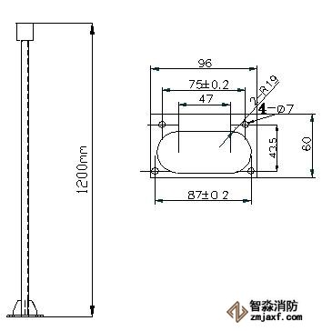 LZ1001型立柱外形示意圖