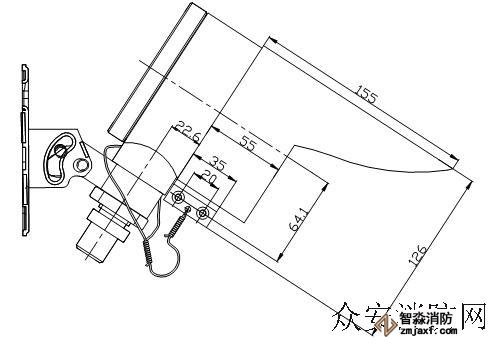 JTG-ZM-GST9614點型紫外火焰探測器安裝圖1 JTG-ZM-GST9614點型紫外火焰探測器安裝圖1